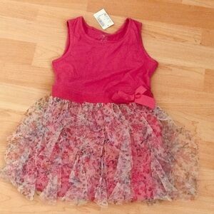 Pink Floral Kids Dress
